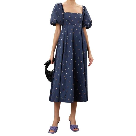 Hill House Home Matilda Dress in Navy Floral, Size XXS​ - Picture 2 of 7
